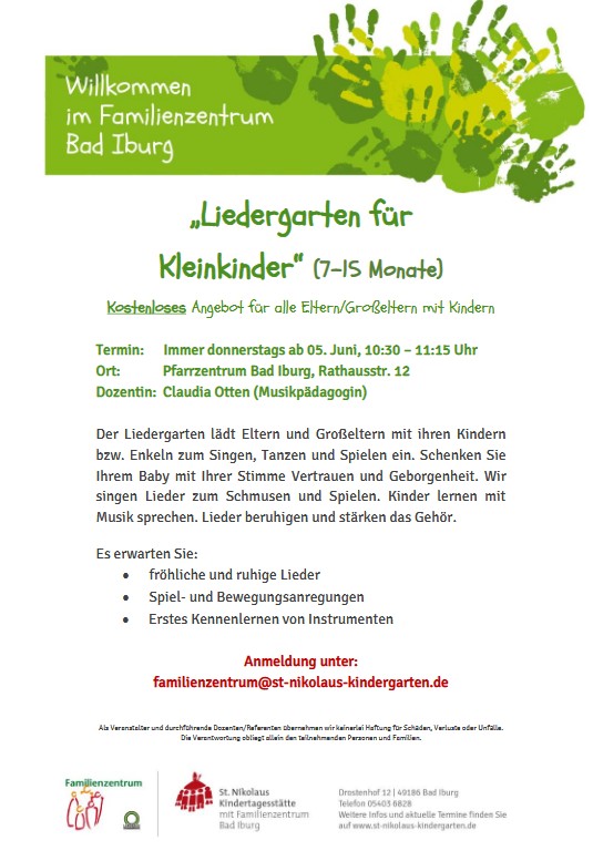 Liedergarten Kleinkinder