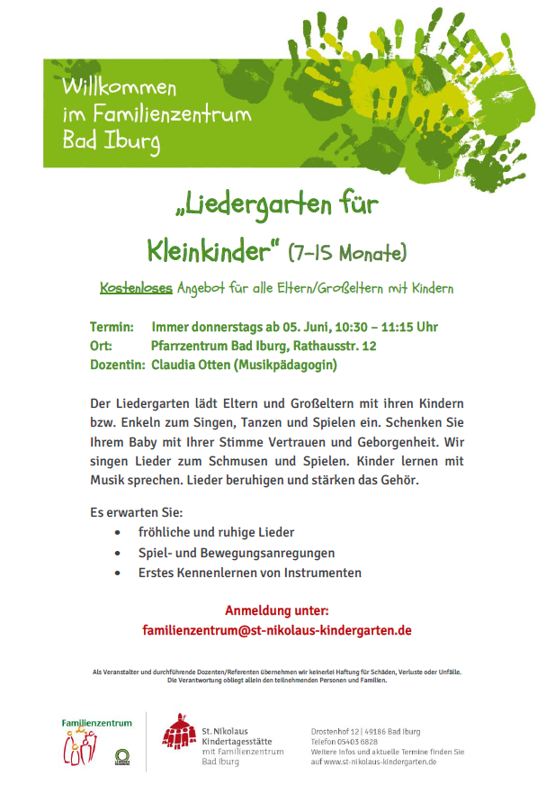 Liedergarten Kleinkinder